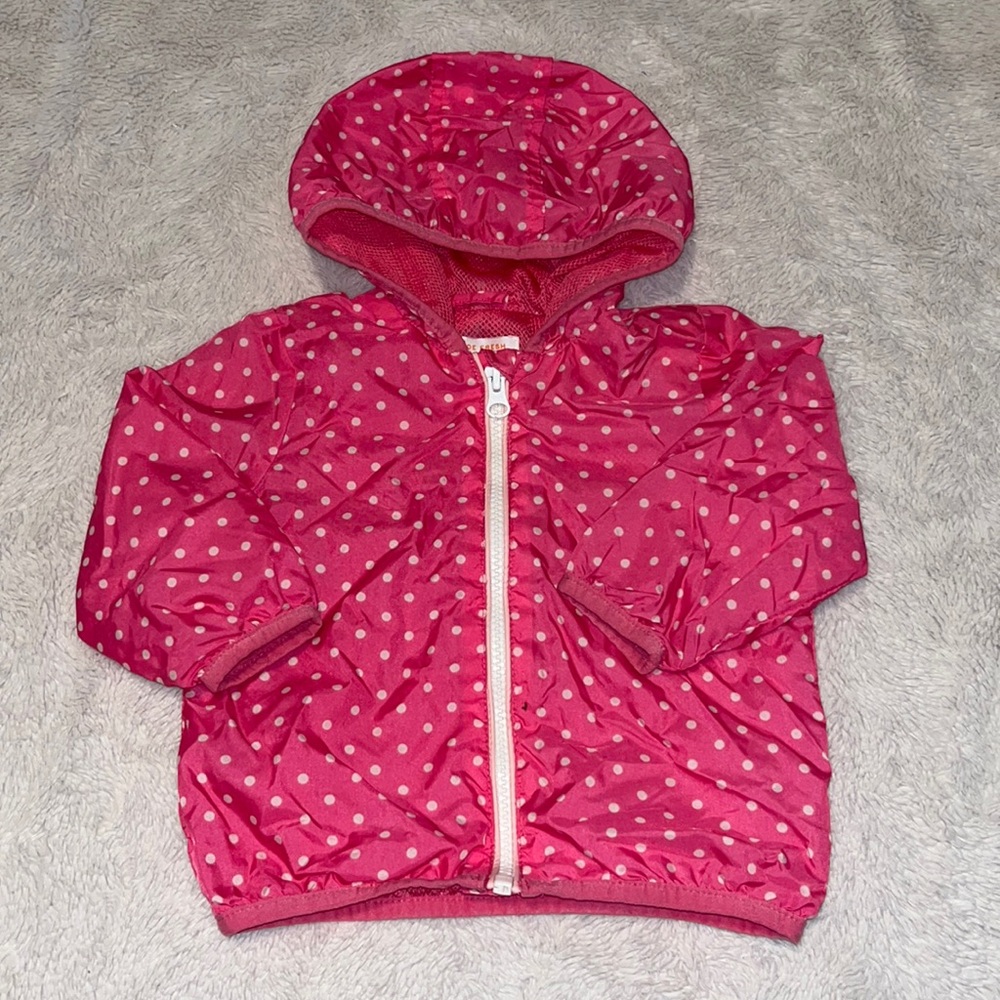 (2 for $10) joe fresh pink polkadot jacket